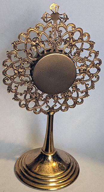 Very Rare 1st Class Relic St. Thomas Aquinas Mounted in a Monstrance Reliquary — photo 5