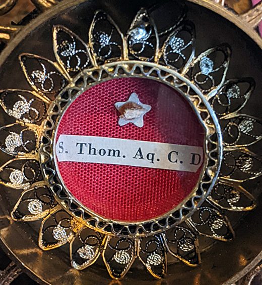Very Rare 1st Class Relic St. Thomas Aquinas Mounted in a Monstrance Reliquary — photo 6