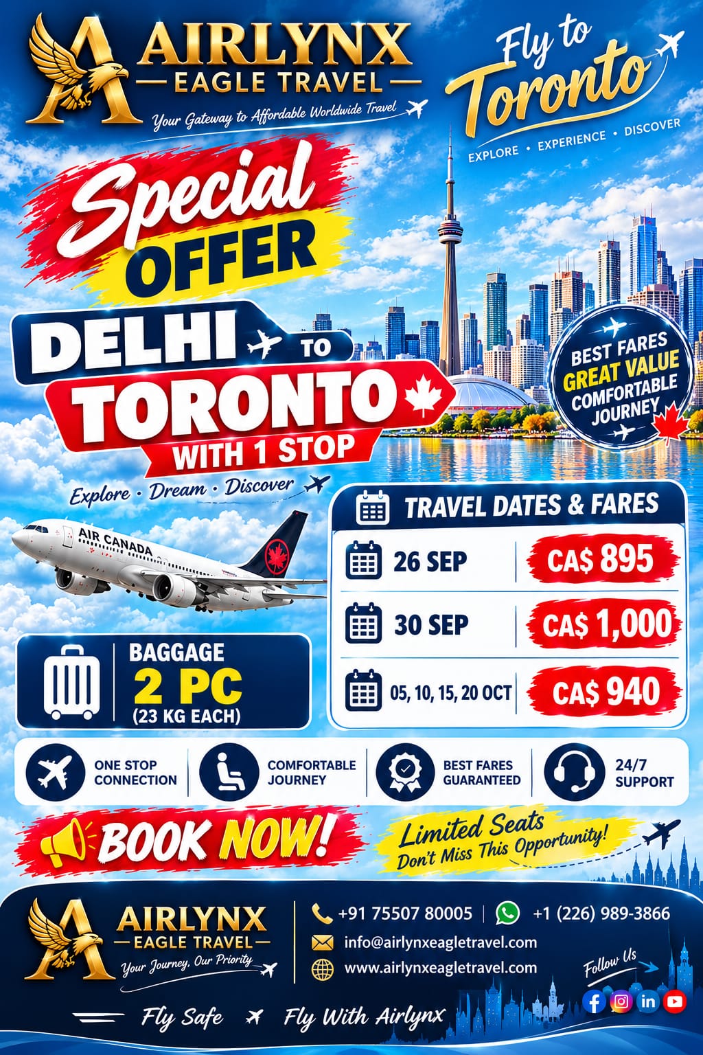 Airlynxeagletravel | Canada Flight Tickets & International Flights