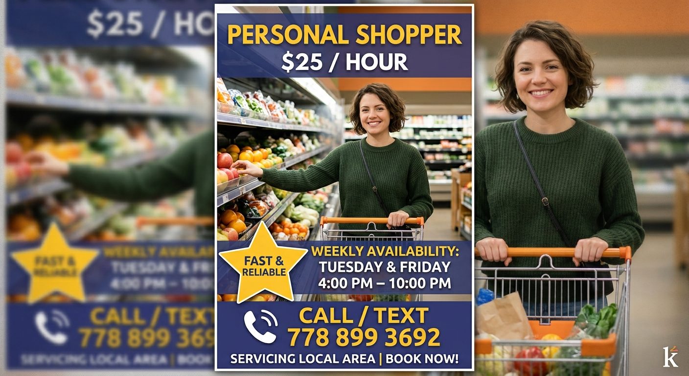 Vancouver Personal Shopper & Errand Service – $25/Hour